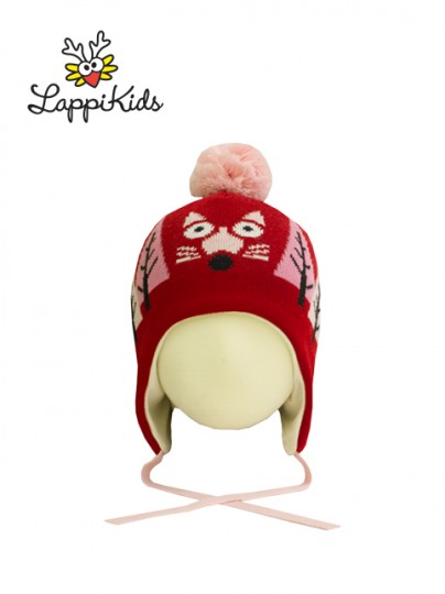 Шапка детская LAPPI Kids, модель В, цвет В7, красная.