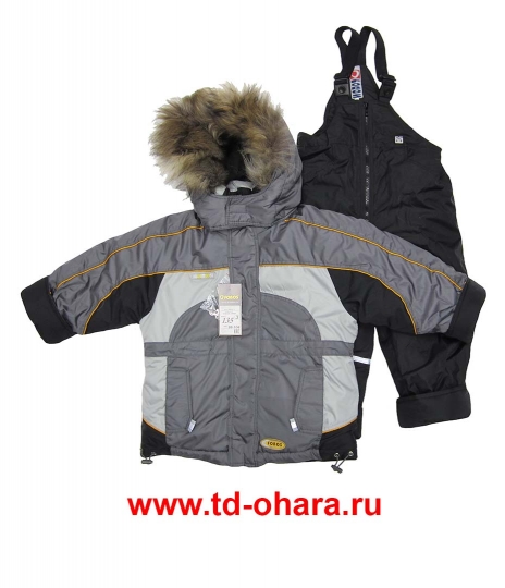 Зимний комплект ФОБОС для мальчика, 135 модель, цвет серый.