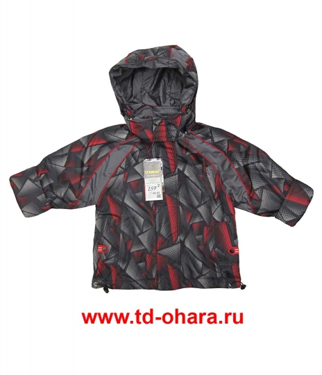Весенняя куртка ФОБОС для мальчика, 159 модель, треугольник красный.