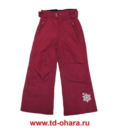 Зимние брюки O'HARA (ОХАРА) для девочки, модель TD-1658, брусничные.