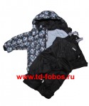 Комплект зимний ФОБОС для мальчика, арт. 191, серый, без меха. 
