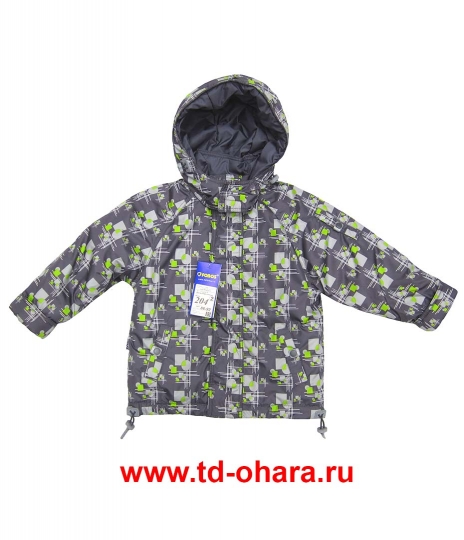 Куртка детская, ФОБОС, 204 модель, цвет серый+салатовый.