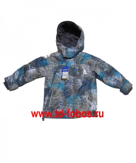 Куртка детская, ФОБОС, 205 модель из мембраны 5000, синий+бирюза.