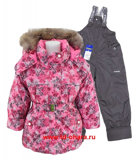 Зимний комплект ФОБОС для девочки, 215 модель, розовый.