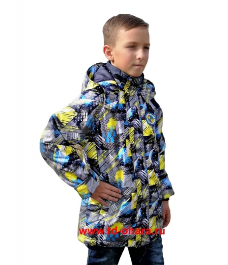 Весенняя куртка ФОБОС для мальчика, 236 модель синего цвета.