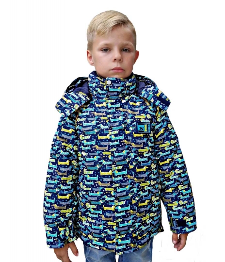 Зимняя куртка ФОБОС для мальчика из мембраны, 243 модель, синяя.
