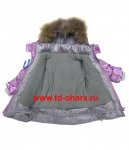 Куртка зимняя ФОБОС для девочки, 245 модель, сиреневая, с опушкой.