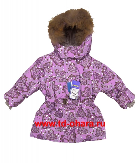 Зимняя куртка ФОБОС для девочки, 245 модель, сиреневая.
