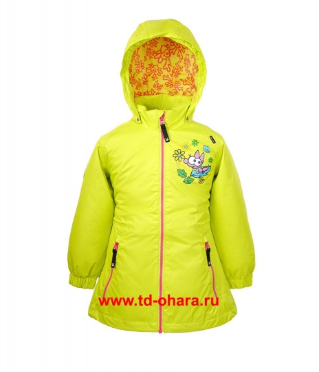 Демисезонная куртка LAPPI Kids для девочки, модель 6304-207, желтая.