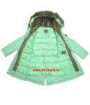 Удлиненная зимняя куртка O'HARA (ОХАРА) для девочки, мод. K306, мята.