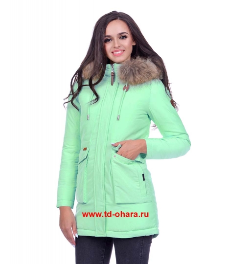 Зимняя куртка O'HARA для девочки, мод. K306, цвет мята.