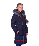 Пальто зимнее для девочки O'HARA K308, синее.