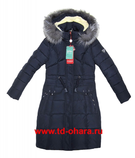 Зимнее пальто O'HARA (ОХАРА) для девочки, модель S324, синее.