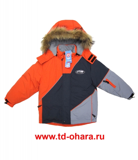 Пуховик O'HARA (ОХАРА) для мальчика, модель R-109, серый.