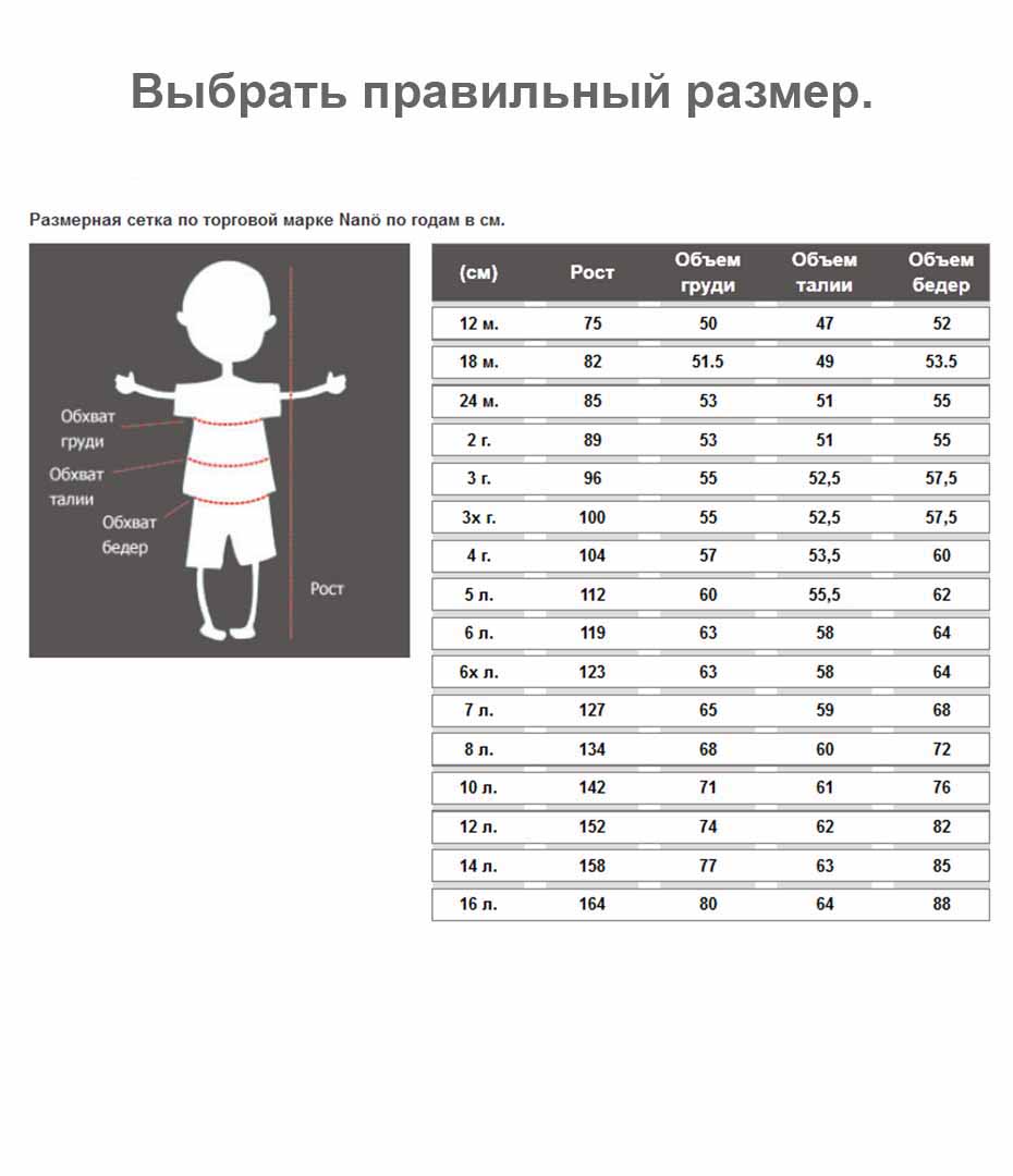 Как правильно подобрать размер ребенка