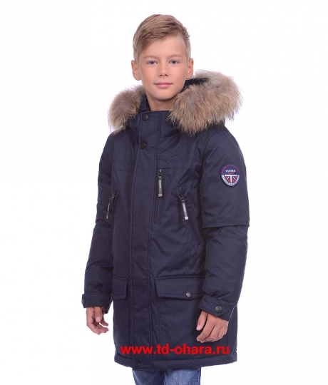 Зимняя куртка O'HARA для мальчика, модель S301m, синяя.