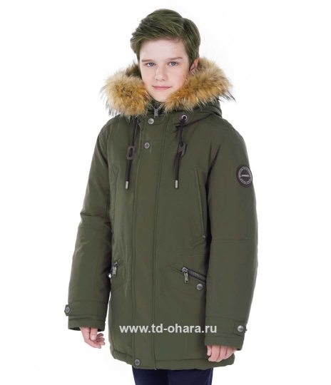 Теплая зимняя куртка O'HARA для подростка, S33m, хаки.
